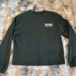 Lulu🍋 French Terry Crewneck Pullover in 🌲Forrest Green🌲 🎾Tennis Club🎾